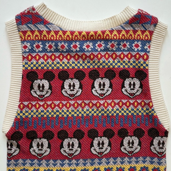 Zara x Disney Women's Jacquard Knit Mickey Mouse Sweater Vest - Size S - Picture 7 of 11